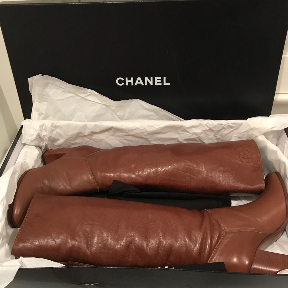CHANEL Knee High Boots NIB